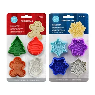 R&m International Llc Winter 8-pc. Pastry Stamper Bundle In Multi
