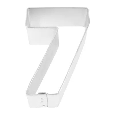 R & M International Number 7 Cookie Cutter In White