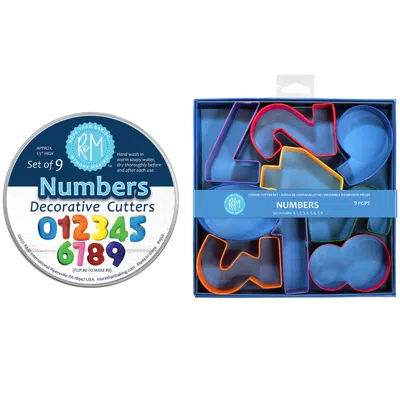 R & M International Numbers 18 Piece Cookie Cutter Set In Multi
