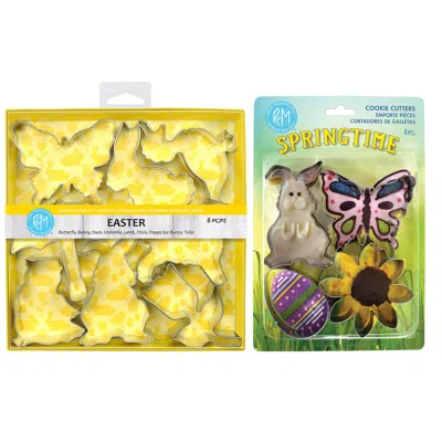 R & M International Spring & Easter Cookie Cutter Set, 12 Piece In Silver