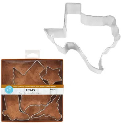 R & M International Texas Cookie Cutter Set, 5 Piece In Silver