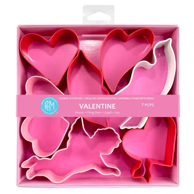 R & M International Valentine Color 7 Piece Cookie Cutter Set