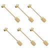 R & M International Wooden Honey Dipper With Bee, Set Of 6 In Gold