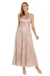 R & M Richards 1043 A Line Long Formal Printed Evening Dress In Multi