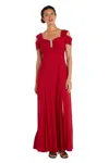 R & M Richards 1367 Evening Long Formal Dress In Red