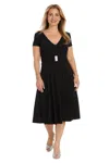 R & M Richards 1429 Short Cocktail Knee Length Dress In Black