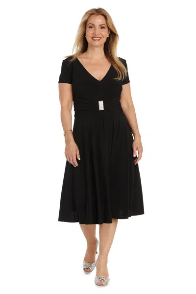 R & M Richards 1429 Short Cocktail Knee Length Dress In Black