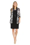 R & M Richards 1493 Two Piece Short Mother Of The Bride Jacket Dress In Black
