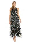 R & M Richards 1828 Long Formal Floral Print Evening Dress In Multi