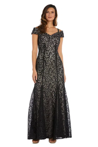 R & M Richards 2047 Long Formal Dress In Black