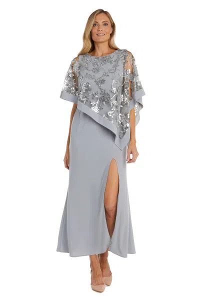 R & M RICHARDS 2551 LONG SEQUIN MOTHER OF THE BRIDE PONCHO DRESS
