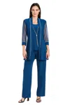 R & M Richards 3024 Long Mother Of The Bride Formal Pant Suit In Blue