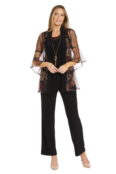 R & M Richards 3152 Long Mother Of The Bride Formal Pant Suit In Multi