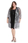 R & M Richards 3165w Short Plus Size Mother Of The Bride Jacket Dress In Multi