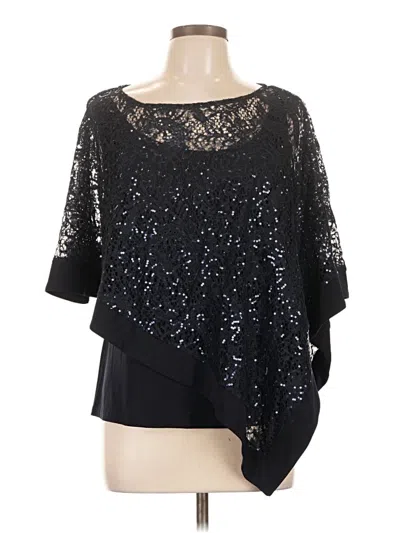R & M Richards 3/4 Sleeve Blouse In Black