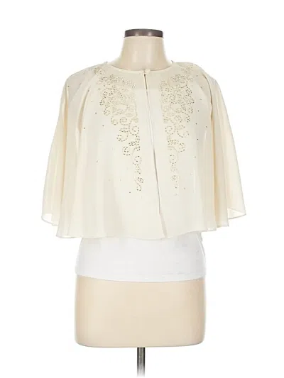 Pre-owned R & M Richards 3/4 Sleeve Blouse In White