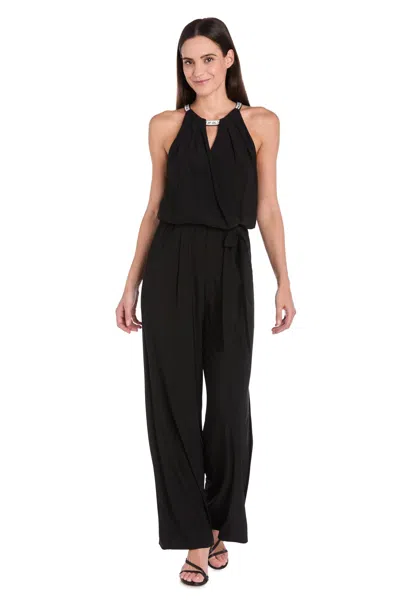 R & M Richards 3440p Long Petite Formal Jumpsuit In Multi