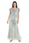 R & M Richards 3465p Formal Long Mother Of The Bride Petite Dress In Green