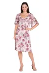 R & M Richards 3467 Short Floral Print Knee Length Cocktail Dress In Multi