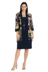 R & M Richards 3482 Short Mother Of The Bride Floral Jacket Dress In Multi