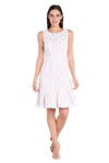 R & M Richards 3506p Short Petite Lace Cocktail Dress In White