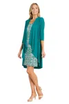 R & M Richards 3567p Mother Of The Bride Short Petite Jacket Dress In Green