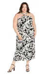 R & M Richards 3789w Long Formal Plus Size Maxi Dress In Black
