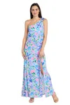 R & M Richards 4069 Long Formal Floral Print Maxi Dress In Multi