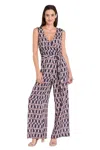 R & M Richards 4169 Long Formal Printed Jumpsuit In Multi