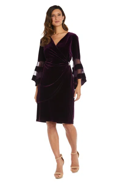R & M Richards 5471 Mother Of The Bride Short Dress In Purple