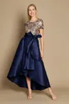 R & M Richards 5492 High Low Mother Of The Bride Gown In Blue