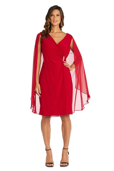 R & M Richards 5806 Short Formal Dress In Red