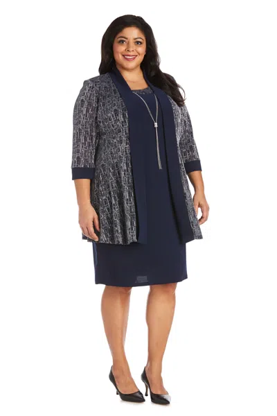 R & M Richards 5823w Short Two Piece Jacket Dress In Multi