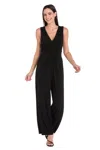 R & M Richards 6687p Long Formal Petite Jumpsuit In Black