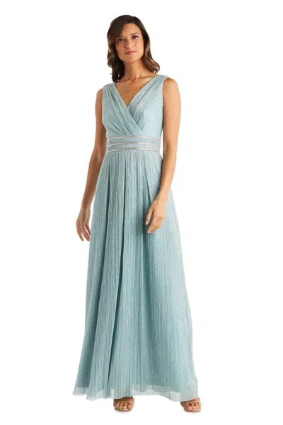 R & M Richards 7068 Long Mother Of The Bride Dress In Blue