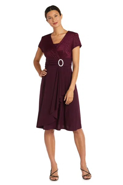 R & M Richards 9109p Short Cocktail Petite Dress In Purple