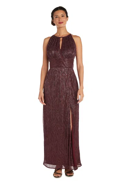 R & M Richards 9283 Long Mother Of The Bride Dress In Brown