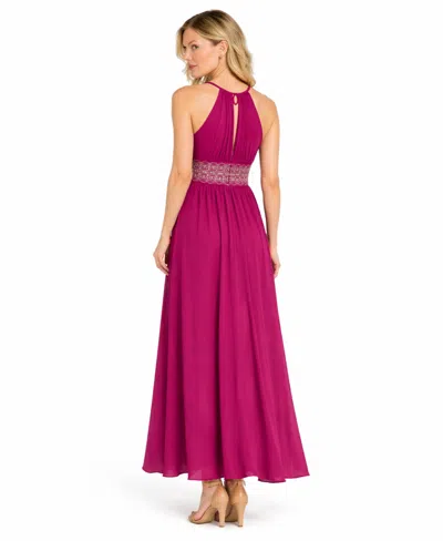 R & M Richards R&m Richards Beaded Gown In Pink