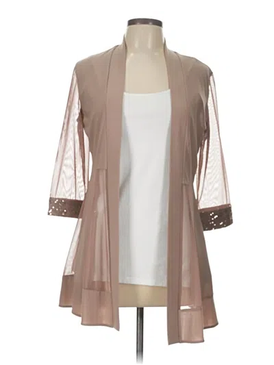 Pre-owned R & M Richards Cardigan Sweater In Brown