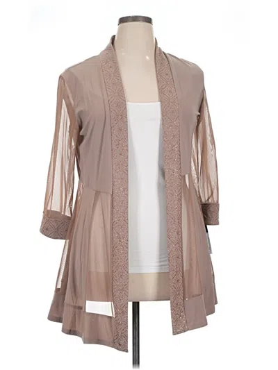 Pre-owned R & M Richards Cardigan Sweater In Brown