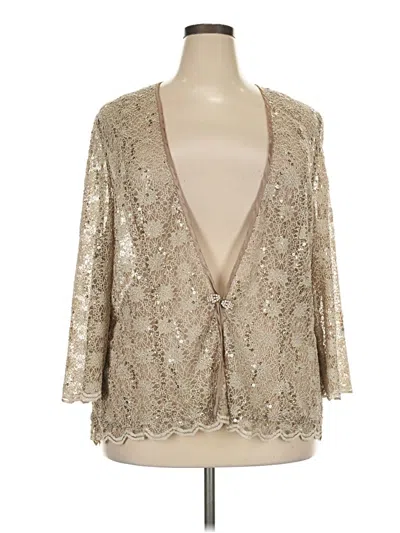 Pre-owned R & M Richards Cardigan Sweater In Gold