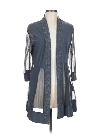 Pre-owned R & M Richards Cardigan Sweater In Gray