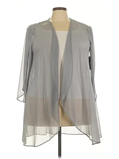 R & M Richards Cardigan Sweater In Gray