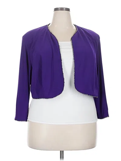 Pre-owned R & M Richards Cardigan Sweater In Purple