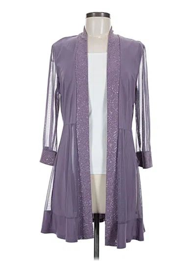 Pre-owned R & M Richards Cardigan Sweater In Purple
