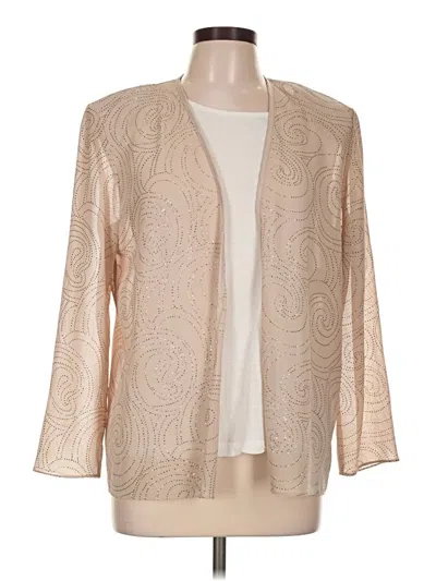 Pre-owned R & M Richards Cardigan Sweater In Tan