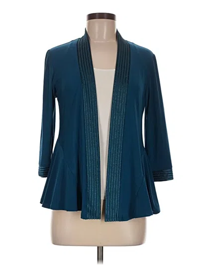 Pre-owned R & M Richards Cardigan Sweater In Teal