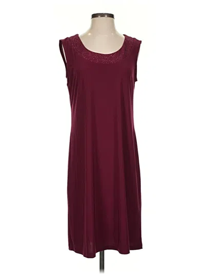 Pre-owned R & M Richards Casual Dress In Burgundy