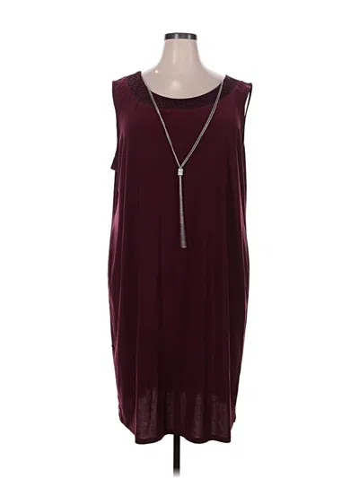 Pre-owned R & M Richards Casual Dress In Burgundy