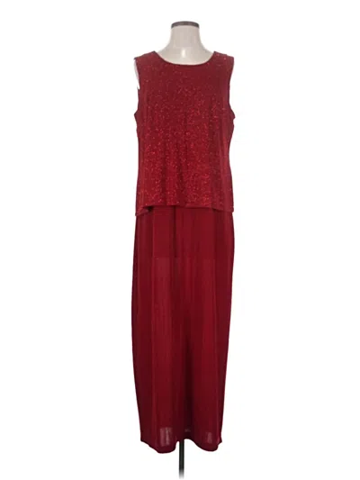 Pre-owned R & M Richards Casual Dress In Burgundy
